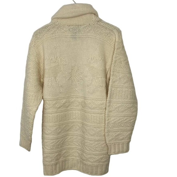 Lauren Ralph Lauren hand‎ knit shawl collar wool sweater - Picture 2 of 10